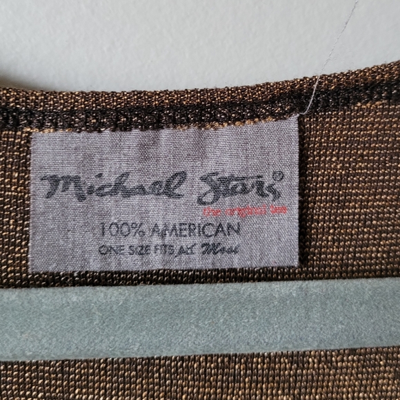 Vintage 80s tank top Michael Stars brown ruched tank top - Picture 2 of 9